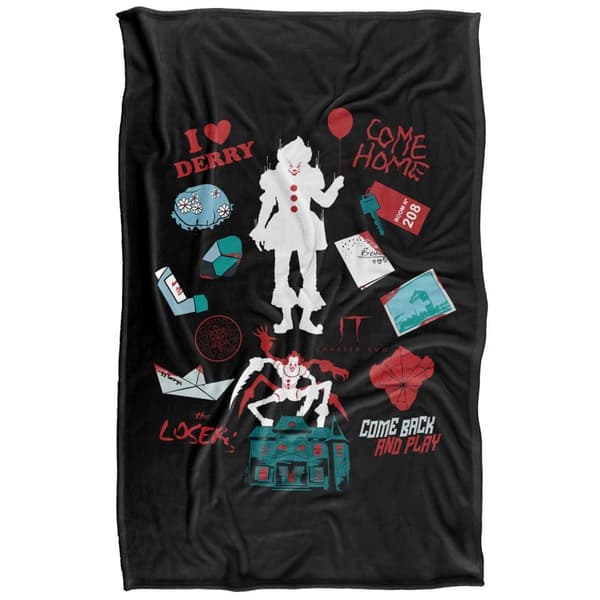 It Chapter 2 Pennywise Icons Blanket