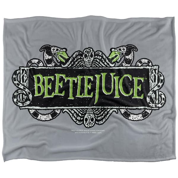 Beetlejuice Soft Touch Logo Blanket
