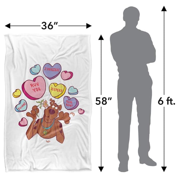 Scooby Doo Candy Soft Touch Valentine`s Day Blanket