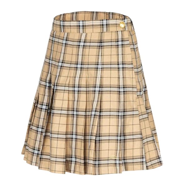 Fabric Womens/Ladies Polyester Checked Pleated Skort
