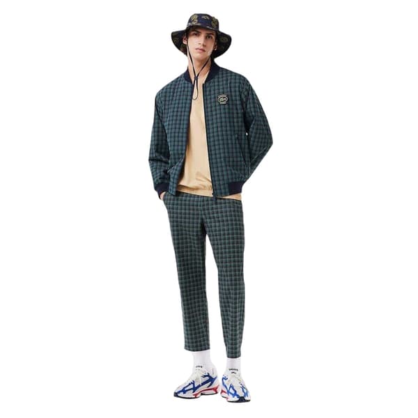Lacoste Mens Plaid Regular Bomber Jacket