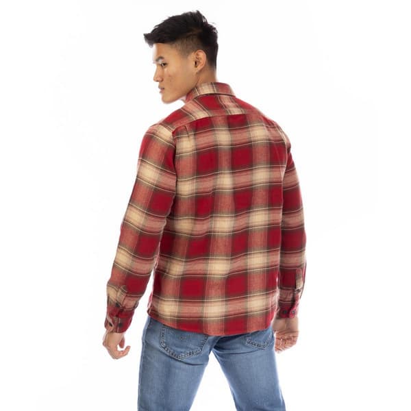 Peter Werth Mens Bagley Plaid Collared Long-Sleeved Shirt