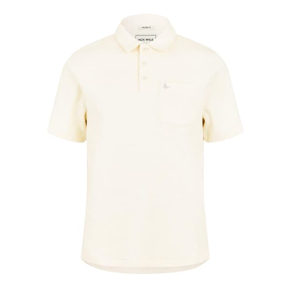 Jack Wills Herr Texturerad Regular Kortärmad Pikétröja
