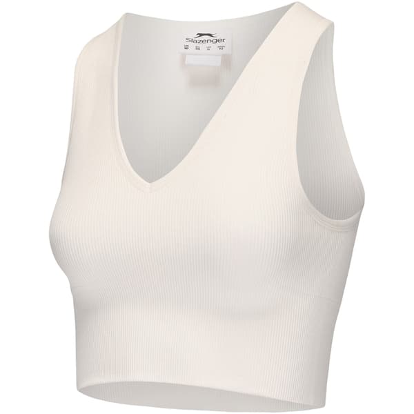 Slazenger Dam V-ringad Slim Croppad Topp (2-pack)