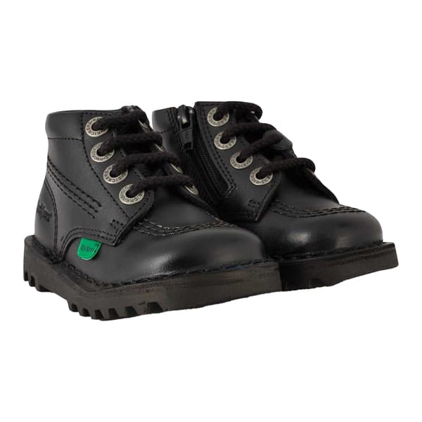Kickers Baby Leather Side Zip Ankle Boots