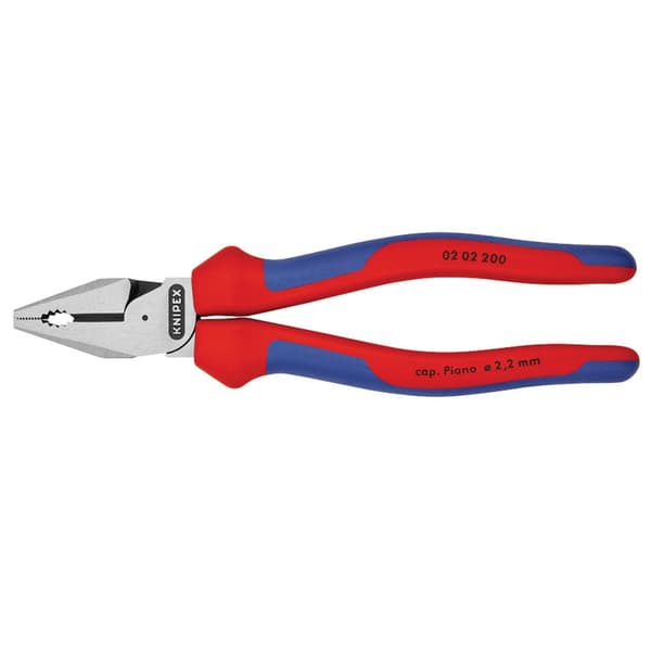 Knipex 02 02 Series High Leverage Combination Pliers, Multi-component Grip