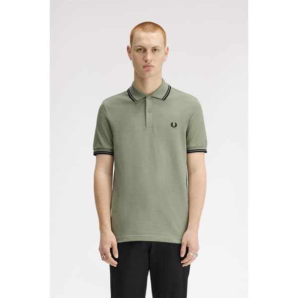 Fred Perry Pikétröja med dubbla ränder för män