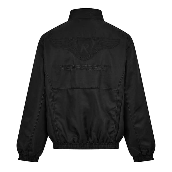 Represent Mens Ribbed Collar Bomber Jacket