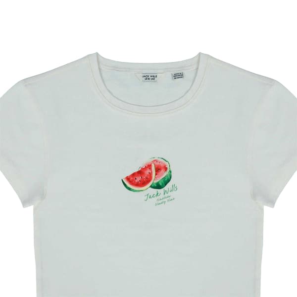Jack Wills Dam/Dam Vattenmelon Bomull Crop Top