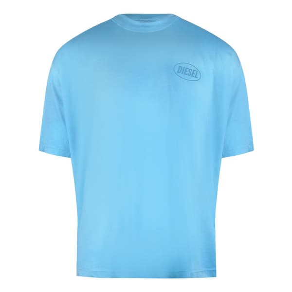 Diesel Herr Monokrom Logotyp T-shirt i Bomull