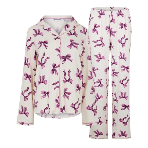 Urban Threads Pyjamas för kvinnor/damer med rosett