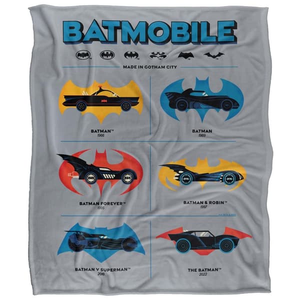 Batman Batmobiler Genom Åren Logotyper Pläd