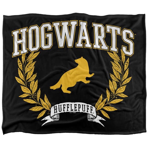 Harry Potter Hogwarts Hufflepuff Leaves Blanket
