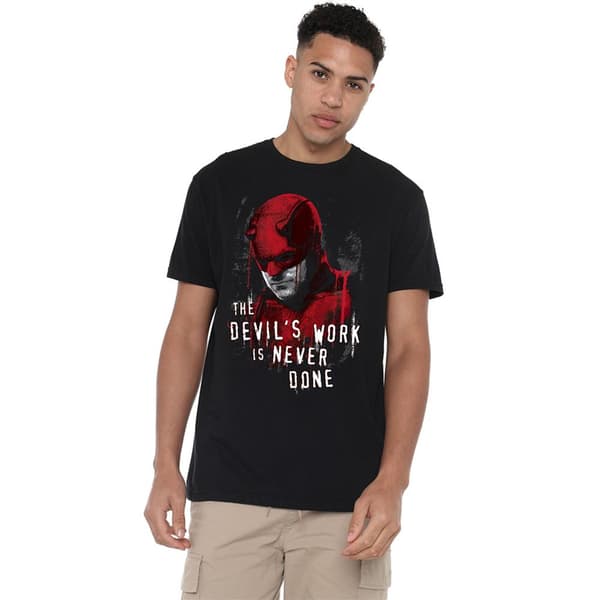 Daredevil Unisex Aikuisten Born Again The Devil´s Work Is Never Done T-paita