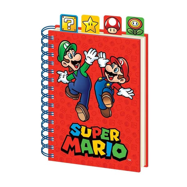 Super Mario Items A5 Wirebound Notebook