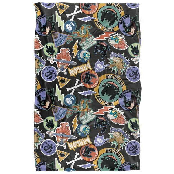 How To Train Your Dragon Toothless Badge Soft Touch Blanket
