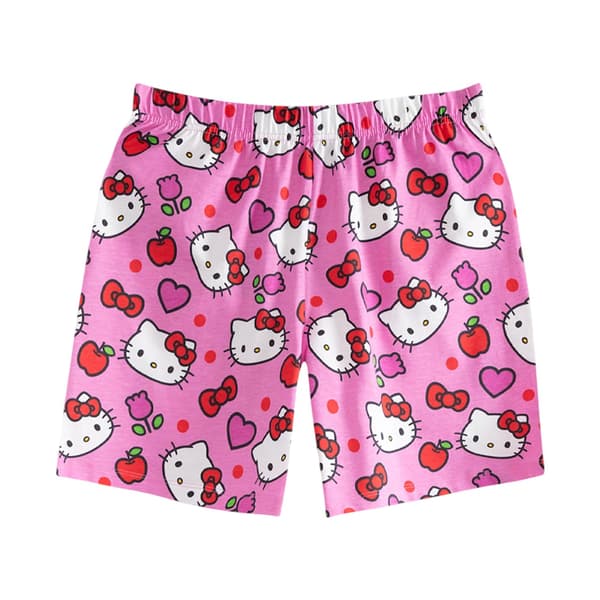 Hello Kitty Flickor Hjärtan & Rosetter Kort Pyjamas Set