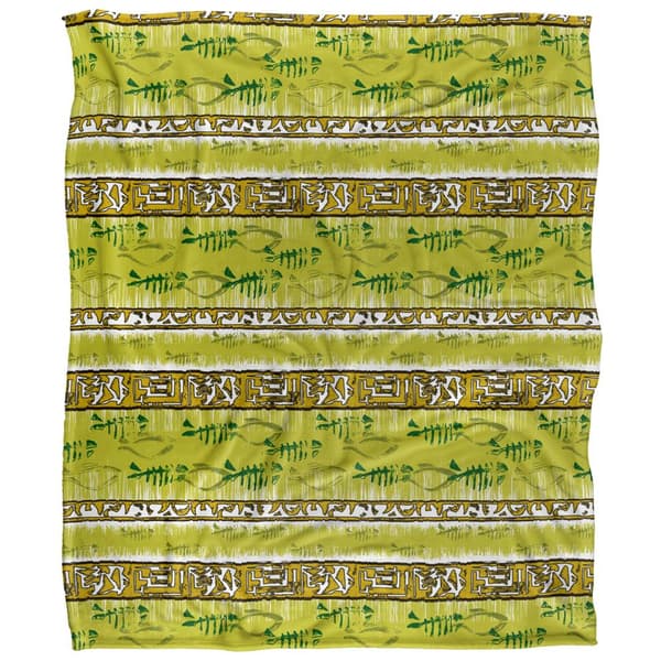 JQ Licensing Tiki Tropical Silky Patterned Soft Touch Blanket