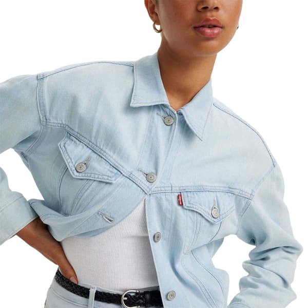Levis Dam/Kvinnor Bomullsdenim Truckerjacka