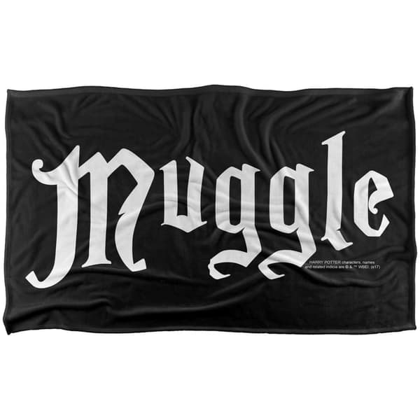 Harry Potter Muggles Text Supersoft Blanket