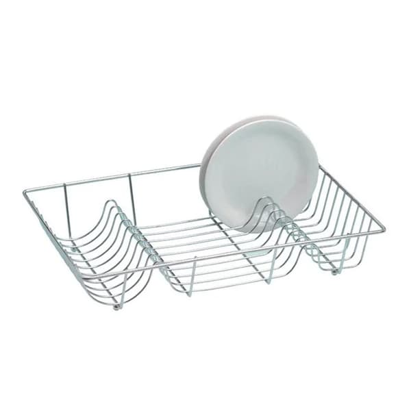Kromattu litteä astiankuivausteline