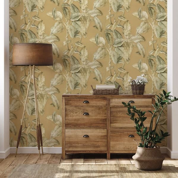 Rasch Boho Palm Leaf Vinyl Wallpaper