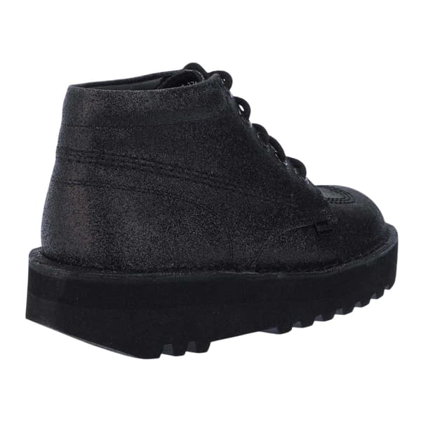Kickers Dam/Dam Hi Stack Glitter Läderstövlar