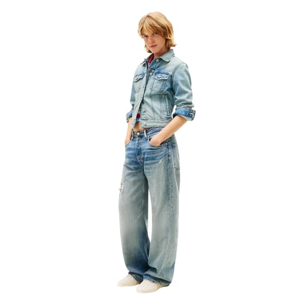 Tommy Jeans Dam Avslappnad Passform Truckerjacka