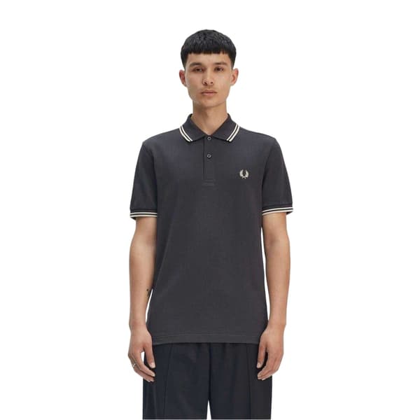 Fred Perry Pikétröja med dubbla ränder för män
