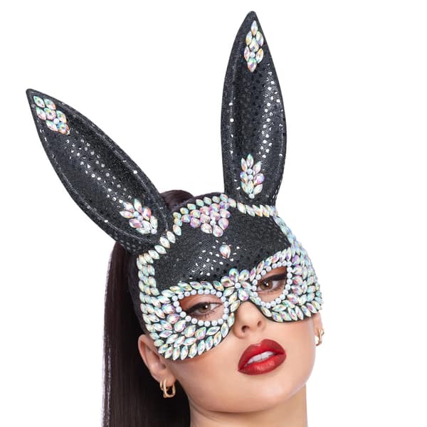 Fever Rabbit Jewelled Sequins Mask
