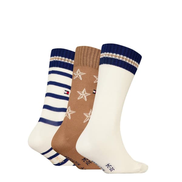 Tommy Hilfiger Barn/Kids Ribbade Crew Strumpor (3-pack)