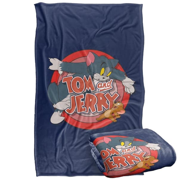 Tom And Jerry Cat And Mouse Printed Soft Touch Blanket