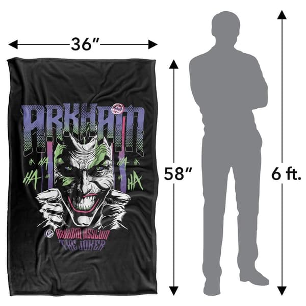 Batman Arkham Asylum The Joker Haha Soft Touch Blanket