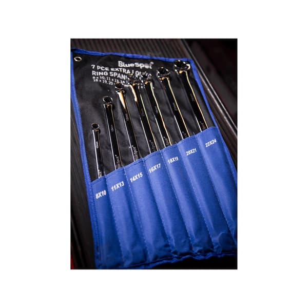 Bluespot Tools Extra lång ringnyckelsats, 7 delar