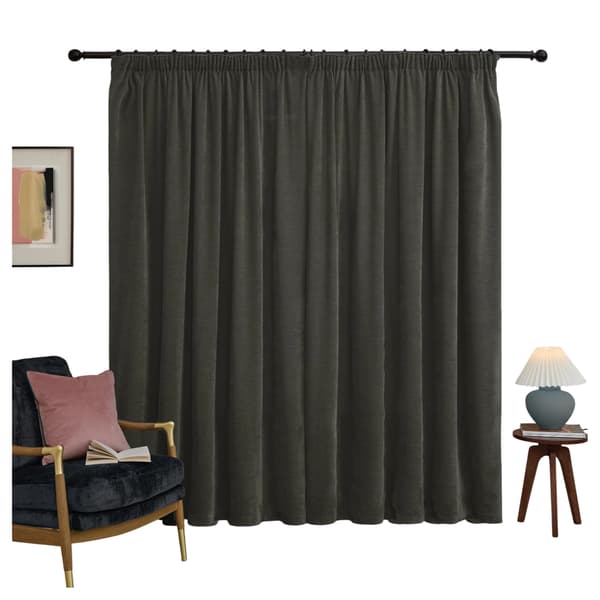 Furn Chenille Lined Pencil Pleat Curtains