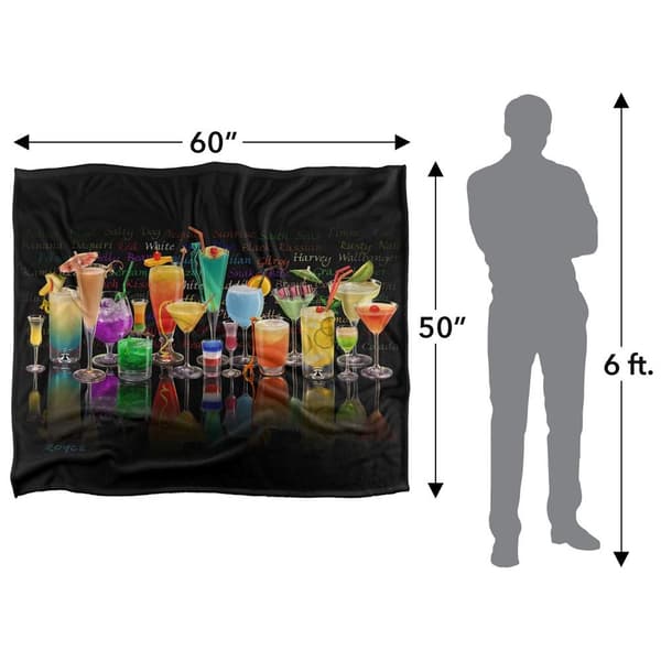 Royce McClure Tropical Drinks Silky Cocktail Supersoft Blanket