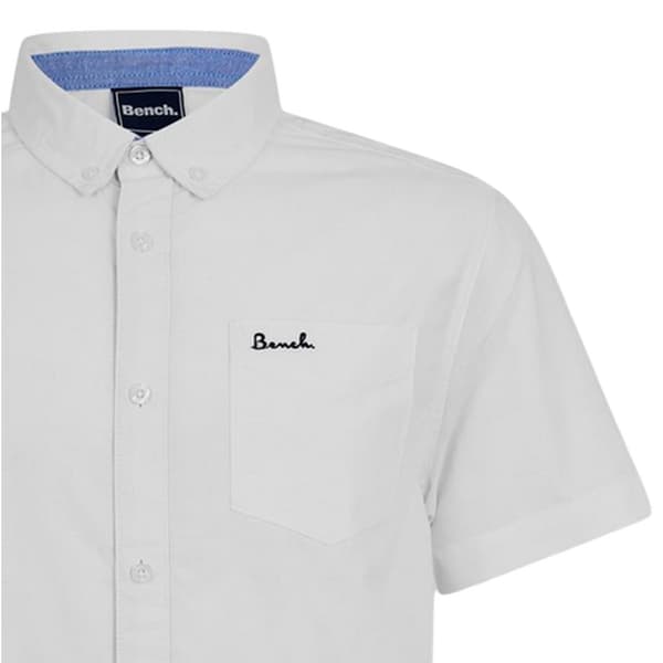 Bench Mens Plain Logo Short-Sleeved Shirt