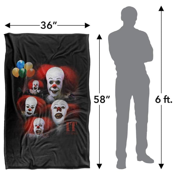 It Pennywise 1990 Faces Soft Touch Blanket