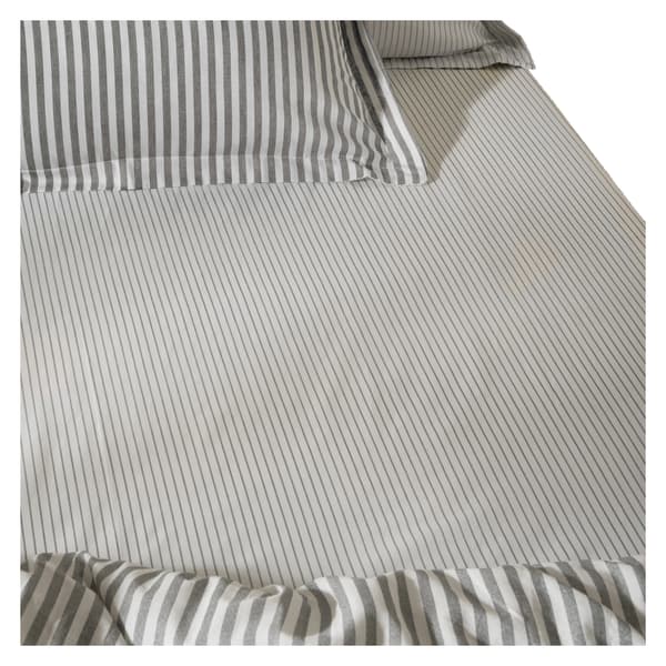 Yard Hebden Cotton Striped Fitted Sheet