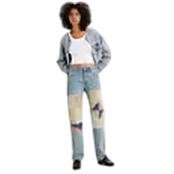 Levis Dam 501 90-tals Denim Patchwork Mid Rise Jeans