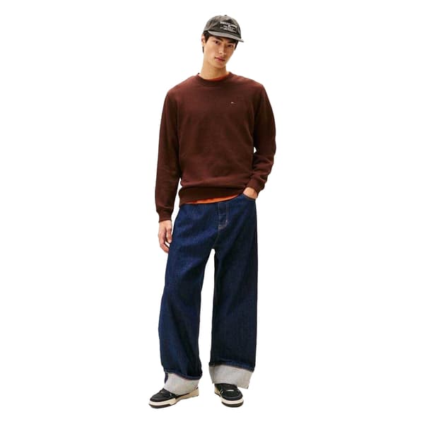 Tommy Jeans Sweatshirt med fleecefoder för män