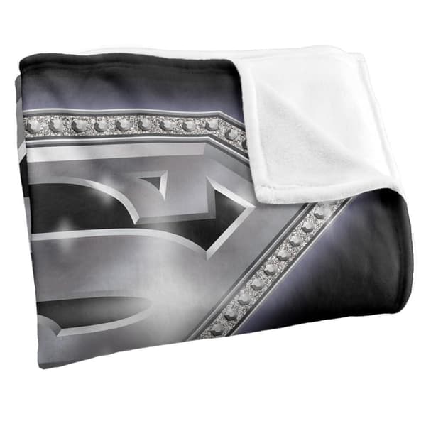 Superman Bling Shield Soft Touch Blanket