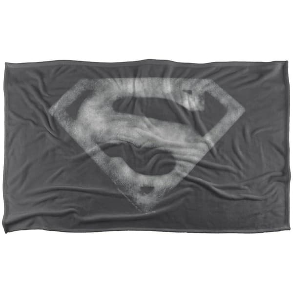 Superman Fleece Distressed Logo Blanket