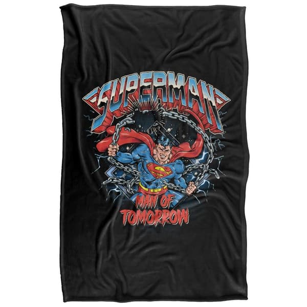 Superman Rock Band Chain Break Soft Touch Blanket