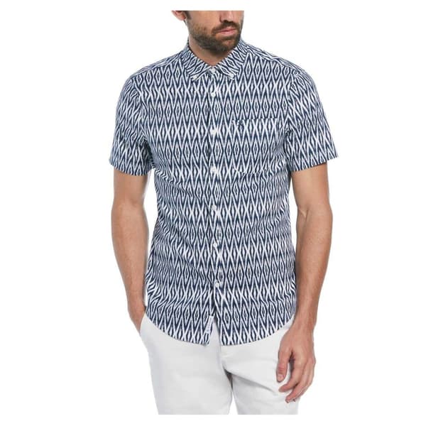 Original Penguin Herr Ikat Regular Kortärmad Skjorta