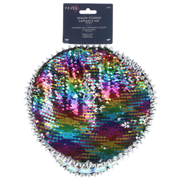 Fever Deluxe Studded Sequins Costume Captains Hat