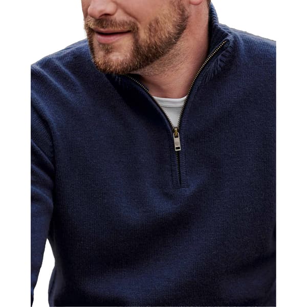 WoolOvers Mens Lambswool Zip Neck Jumper