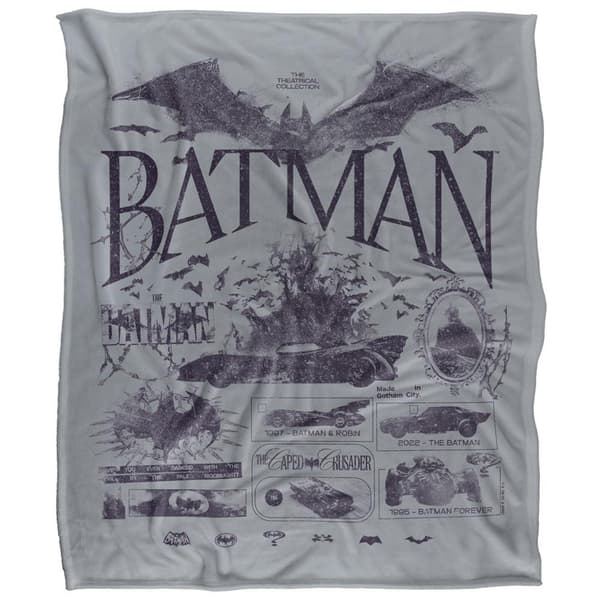 Batman Batmobile Soft Touch Logo Blanket