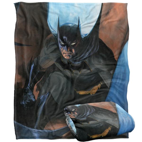 Batman Action Pose Polyester Soft Touch Blanket