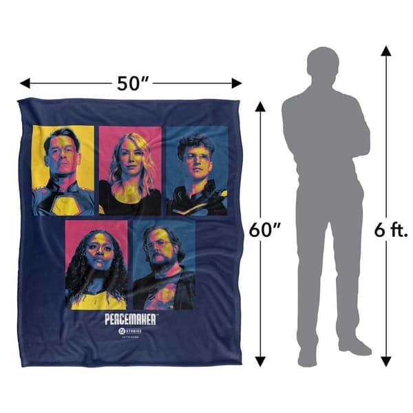 Peacemaker Season Two Character Faces Soft Touch Blanket